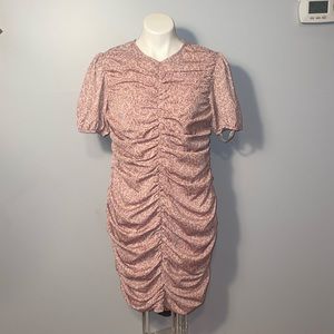 Misguided Maternity Ruched Front Floral Dress. Size 10.